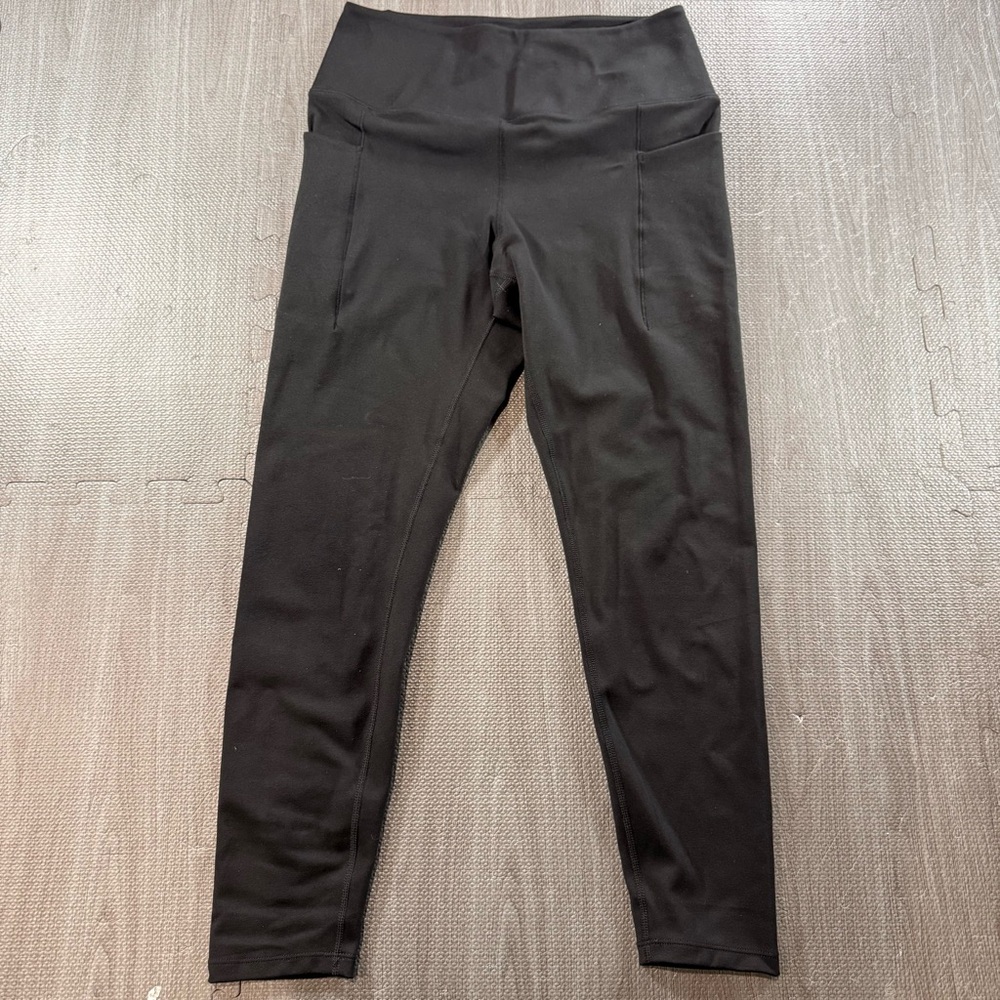Danskin Black Brushed Leggings with 2 side pockets M